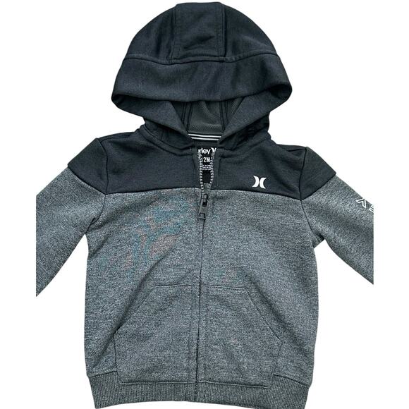 HURLEY Baby Nike Drifit Zipper Hoodie Jogger Set 12m - Picture 2 of 8